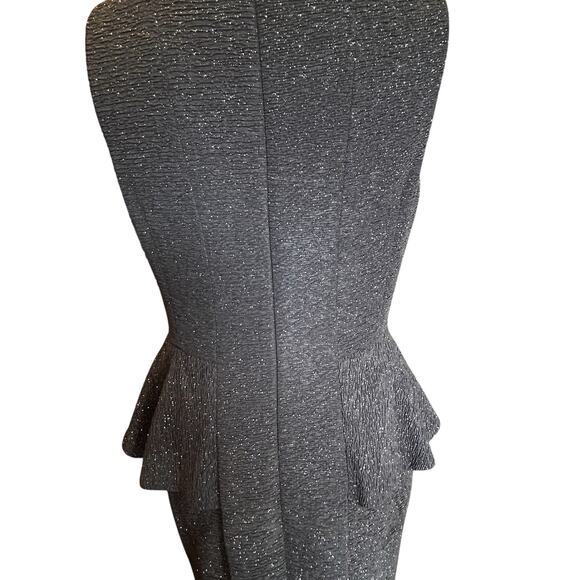 Eliza J. Women’s Sleeveless Sheath Black Dress Silver Glitter Embellished Sz. 8 - Picture 8 of 16